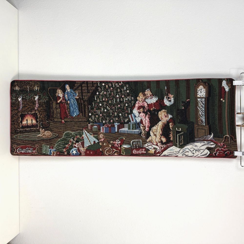 Vintage Coca-Cola Christmas Tapestry Table Runner 12x36